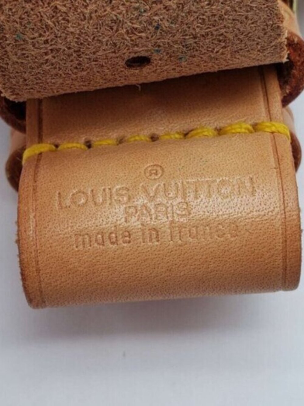 🔐 100% Authentic Louis Vuitton Name Tag / Luggage Tag with Gold Padlock - Picture 5 of 12